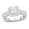 Thumbnail Image 1 of Diamond Engagement Ring 1-3/4 ct tw Princess/Round/Baguette 14K White Gold