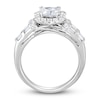 Thumbnail Image 2 of Diamond Engagement Ring 1-3/4 ct tw Princess/Round/Baguette 14K White Gold