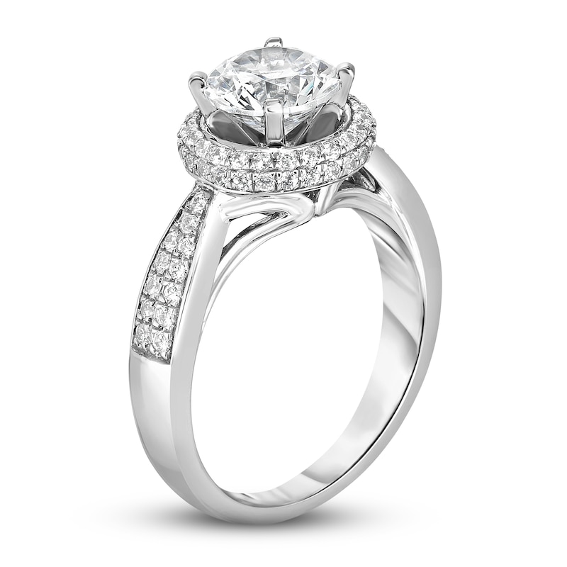 Main Image 2 of Diamond Engagement Ring 2 ct tw Round 14K White Gold