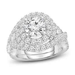 Diamond Bridal Set 1-5/8 ct tw Round 14K White Gold