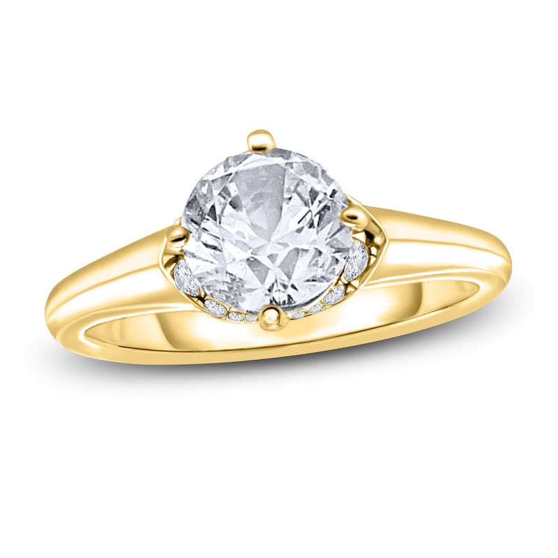 Diamond Engagement Ring 1-1/8 ct tw Round 14K Yellow Gold