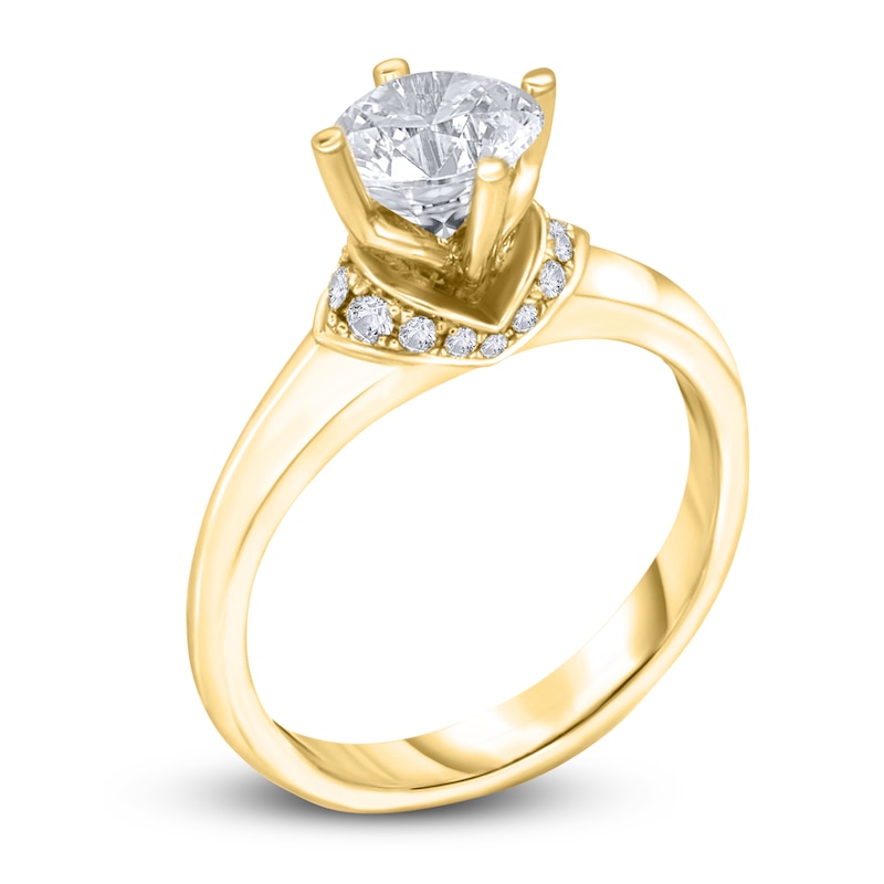 Diamond Engagement Ring 1-1/8 ct tw Round 14K Yellow Gold
