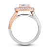 Thumbnail Image 2 of Diamond Engagement Ring 2 ct tw Princess/Round 14K Two-Tone Gold