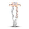 Thumbnail Image 3 of Diamond Engagement Ring 2 ct tw Princess/Round 14K Two-Tone Gold