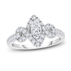 Thumbnail Image 1 of Diamond Engagement Ring 3/4 ct tw Marquise/Round 14K White Gold