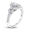 Thumbnail Image 2 of Diamond Engagement Ring 3/4 ct tw Marquise/Round 14K White Gold