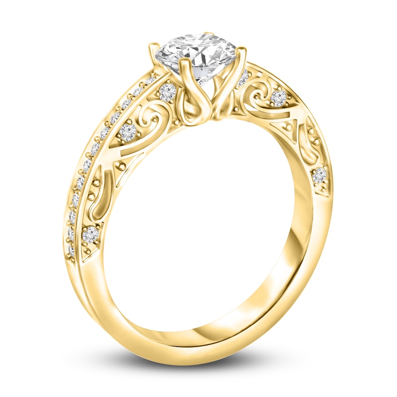 Main Image 2 of Diamond Engagement Ring 1 ct tw Round 14K Yellow Gold