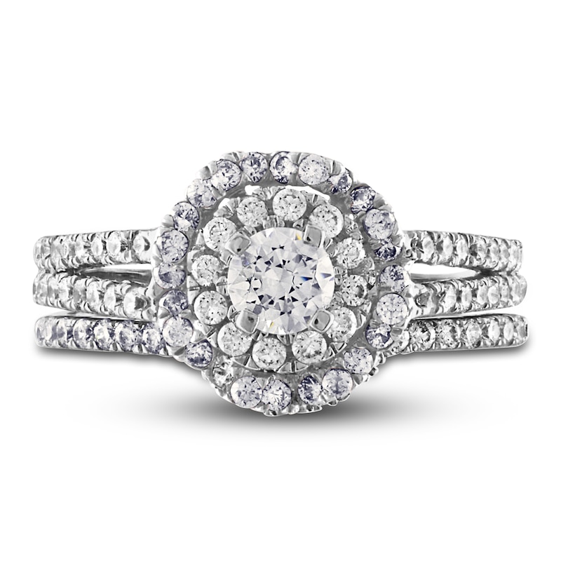 Main Image 3 of Diamond Bridal Set 1 ct tw Round 14K White Gold