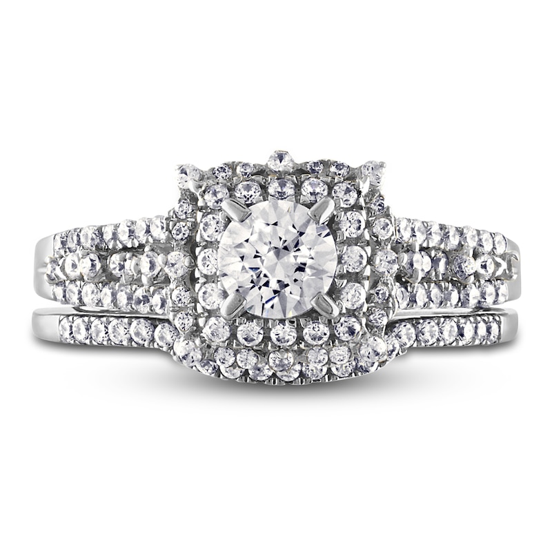 Main Image 3 of Diamond Bridal Set 1 ct tw Round 14K White Gold