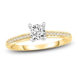 Diamond Engagement Ring 3/8 ct tw Round 14K Two-Tone Gold