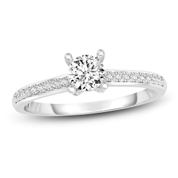 Diamond Engagement Ring 3/8 ct tw Round 14K White Gold