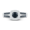 Thumbnail Image 1 of Black Diamond Engagement Ring 3/4 ct tw Round 10K White Gold