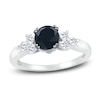 Thumbnail Image 0 of Black Diamond Engagement Ring 1-1/4 ct tw Round 10K White Gold