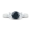 Thumbnail Image 1 of Black Diamond Engagement Ring 1-1/4 ct tw Round 10K White Gold