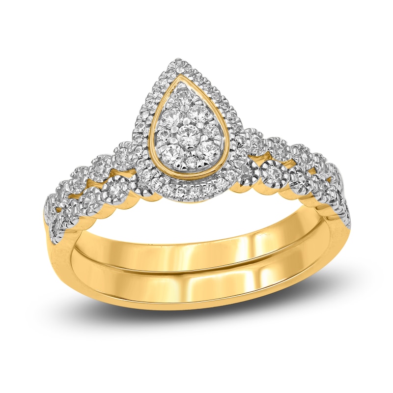 Main Image 1 of Diamond Bridal Set 1/2 ct tw Round 14K Yellow Gold