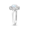 Thumbnail Image 2 of Lab-Created Opal Engagement Ring 1/10 ct tw Round 10K White Gold