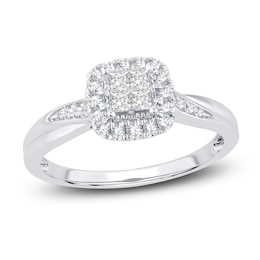 Diamond Ring 3/8 ct tw Princess/Round 14K White Gold