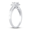 Thumbnail Image 2 of Diamond Ring 3/8 ct tw Princess/Round 14K White Gold