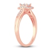 Thumbnail Image 2 of Diamond Halo Ring 3/8 ct tw Princess/Round 14K Rose Gold