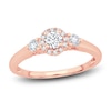 Thumbnail Image 1 of Diamond Halo Ring 3/8 ct tw Round 14K Rose Gold