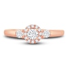 Thumbnail Image 3 of Diamond Halo Ring 3/8 ct tw Round 14K Rose Gold