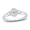 Thumbnail Image 1 of Diamond 3-Stone Ring 3/8 ct tw Oval/Round 14K White Gold