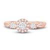 Thumbnail Image 3 of Diamond Halo Ring 3/8 ct tw Round 14K Rose Gold