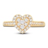 Thumbnail Image 3 of Diamond Heart Ring 3/8 ct tw Round 14K Yellow Gold