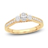 Thumbnail Image 1 of Diamond Oval Cluster Ring 3/4 ct tw Oval/Round 14K Yellow Gold