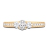 Thumbnail Image 3 of Diamond Oval Cluster Ring 3/4 ct tw Oval/Round 14K Yellow Gold