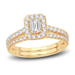 Diamond Bridal Set 1 ct tw Round 14K Yellow Gold