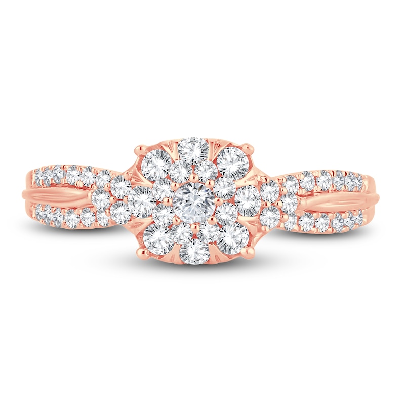 Main Image 3 of Diamond Ring 1/2 ct tw Round 14K Rose Gold