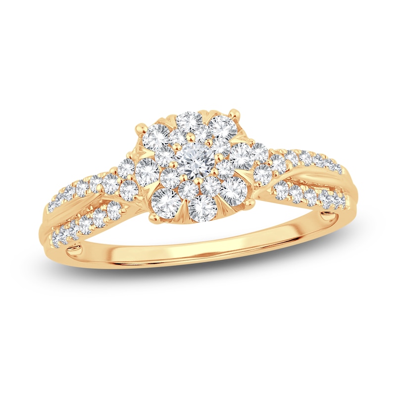 Main Image 1 of Diamond Ring 1/2 ct tw Round 14K Yellow Gold