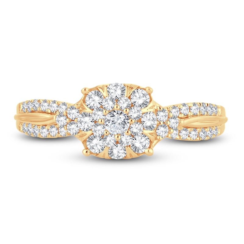 Main Image 3 of Diamond Ring 1/2 ct tw Round 14K Yellow Gold