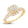 Thumbnail Image 2 of Diamond Halo Ring 1/2 ct tw Round 14K Yellow Gold