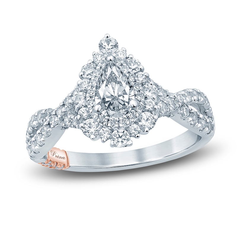 Main Image 1 of Pnina Tornai Diamond Engagement Ring 1-3/8 ct tw Pear/Round 14K White Gold