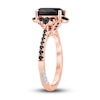 Thumbnail Image 2 of Pnina Tornai Black Diamond Engagement Ring 3 ct tw Oval/Round /Marquise 14K Rose Gold