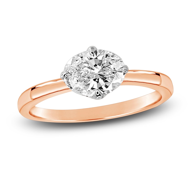 Diamond Solitaire Plus Ring 1 ct tw Oval 14K Rose Gold | Jared