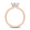 Thumbnail Image 3 of Diamond Solitaire Plus Ring 1 ct tw Oval 14K Rose Gold