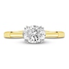 Thumbnail Image 2 of Diamond Solitaire Plus Ring 1 ct tw Oval 14K Yellow Gold (I2/I)