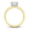 Thumbnail Image 3 of Diamond Solitaire Plus Ring 1 ct tw Oval 14K Yellow Gold (I2/I)