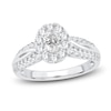 Thumbnail Image 0 of Diamond Engagement Ring 1 ct tw Oval/Round 14K White Gold