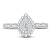 Thumbnail Image 3 of Diamond Engagement Ring 1/2 ct tw Pear/Round 14K White Gold