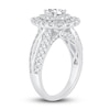 Thumbnail Image 2 of Diamond Halo Engagement Ring 1-1/2 ct tw Pear/Round 14K White Gold