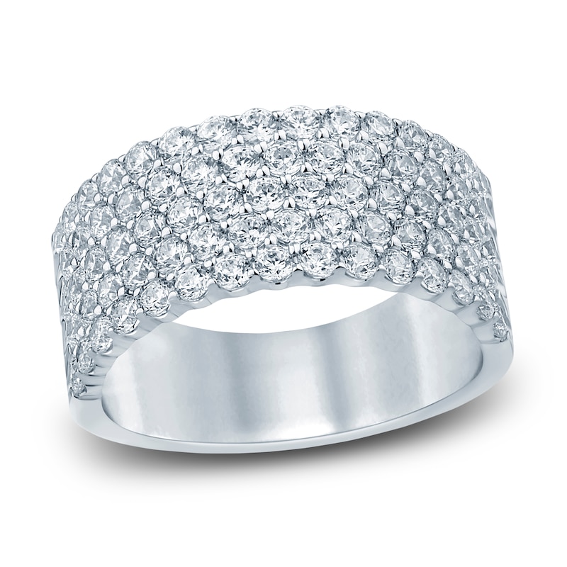 Main Image 1 of Lab-Created Diamond Anniversary Band 2 ct tw Round 14K White Gold