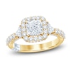 Thumbnail Image 1 of Pnina Tornai Lab-Created Diamond Engagement Ring 2-7/8 ct tw Cushion/Round/ Trillion 14K Yellow Gold