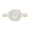 Thumbnail Image 3 of Pnina Tornai Lab-Created Diamond Engagement Ring 2-7/8 ct tw Cushion/Round/ Trillion 14K Yellow Gold