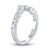 Thumbnail Image 2 of Lab-Created Diamond Contour Anniversary Band 1 ct tw Round 14K White Gold