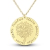 Thumbnail Image 1 of Engravable Family Tree Pendant Necklace 10K Yellow Gold 25mm 18&quot; Adj.