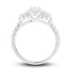 Thumbnail Image 4 of Diamond 3-Stone Engagement Ring 1-1/2 ct tw Round 14K White Gold